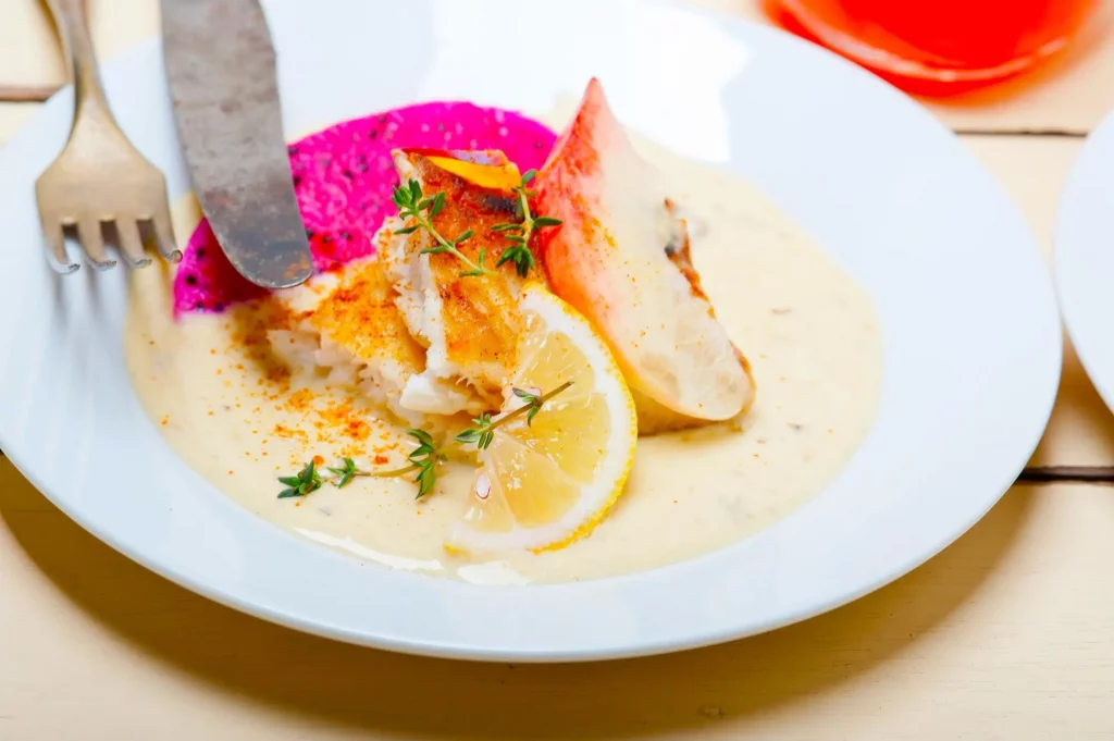plat asauce au vin blanc